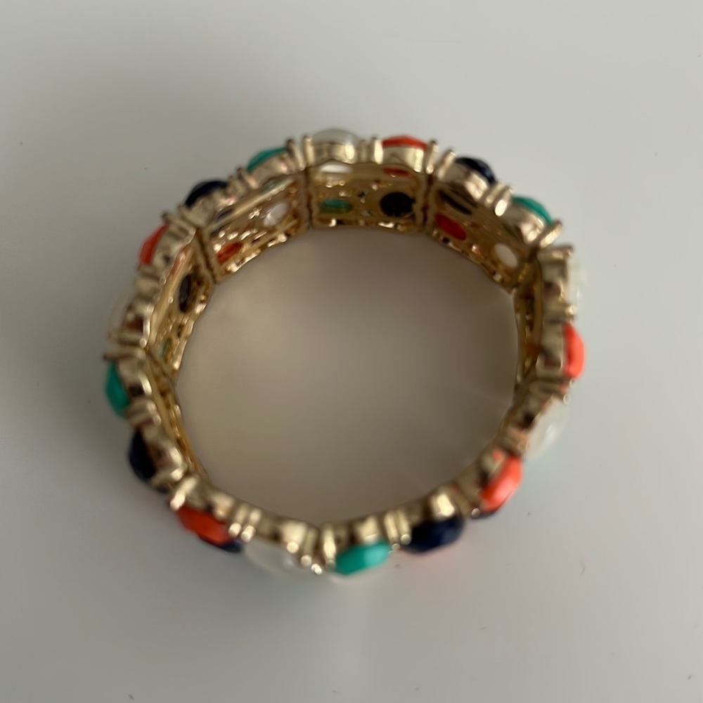 Beautiful Statement Bracelet With Multicolored St… - image 4